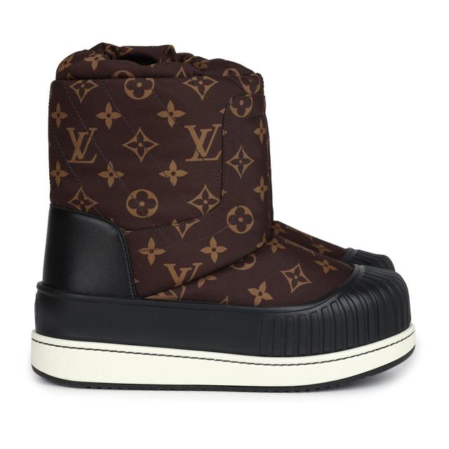Louis Vuitton Louis Vuitton Polar Flat Half Boots Brown Monogram Nylon/Rubber 36 EU