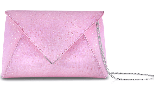 Small Lee Pouchet Pastel Pink Swarovski Rock Crystal