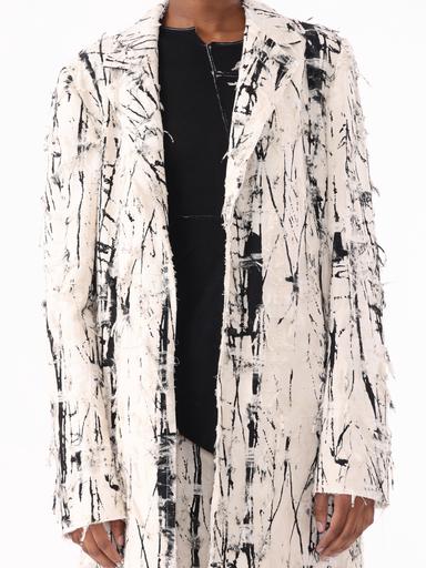 Jason Wu Collection PRE-ORDER Calligraphy Jacquard Single-Breasted Coat | Thumbnail 2