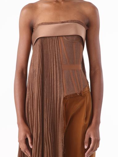 Jason Wu Collection PRE-ORDER Corset Pleated Top with Bra | Thumbnail 3