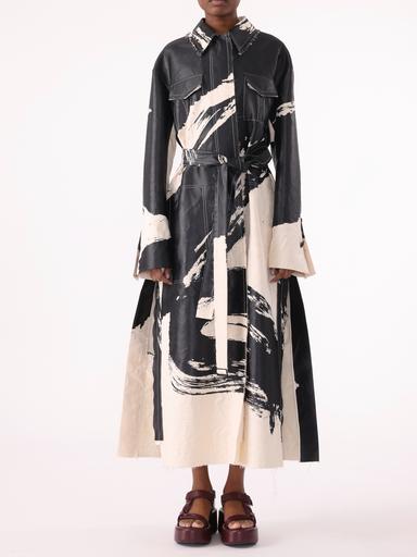Jason Wu Collection PRE-ORDER Calligraphy Cotton Jacquard Trench Coat | Thumbnail 1