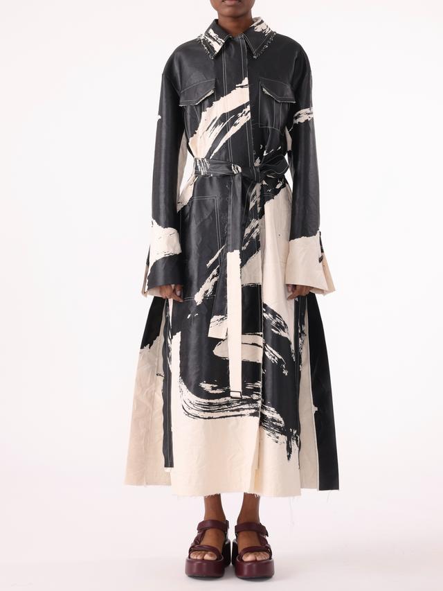 PRE-ORDER Calligraphy Cotton Jacquard Trench Coat