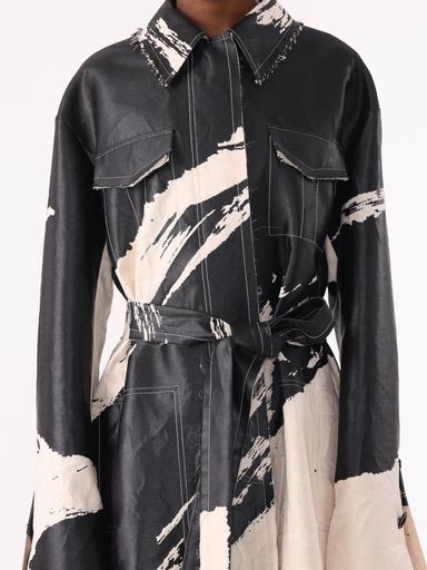Jason Wu Collection PRE-ORDER Calligraphy Cotton Jacquard Trench Coat | Thumbnail 2