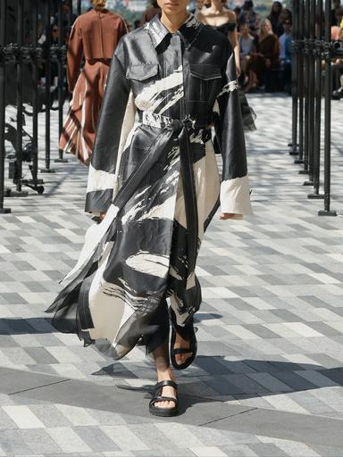 Jason Wu Collection PRE-ORDER Calligraphy Cotton Jacquard Trench Coat | Thumbnail 5