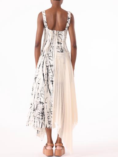 Jason Wu Collection PRE-ORDER Brushstroke Fray Jacquard Asymmetrical Dress | Thumbnail 4