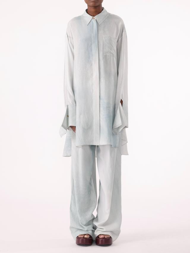 PRE-ORDER Oversized Button-Up Shirt in Silk Habotai