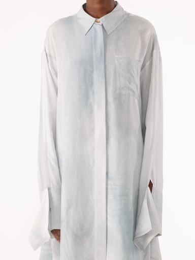 Jason Wu Collection PRE-ORDER Oversized Button-Up Shirt in Silk Habotai | Thumbnail 2
