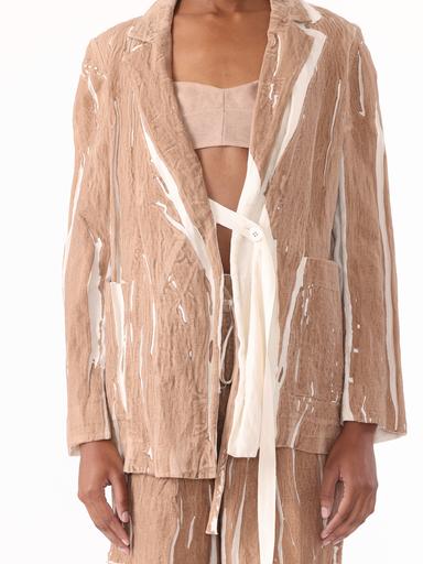 Jason Wu Collection PRE-ORDER Screen-Printed Soft Mikado Blazer | Thumbnail 1