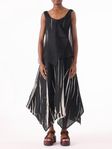 Jason Wu Collection PRE-ORDER Gauze Screen-Printed Tank Dress with Handkerchief Hem | Thumbnail 1