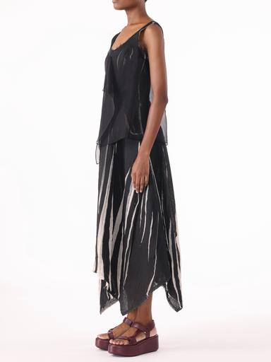 Jason Wu Collection PRE-ORDER Gauze Screen-Printed Tank Dress with Handkerchief Hem | Thumbnail 4