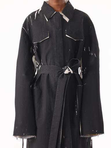 Jason Wu Collection PRE-ORDER Screen-Printed Soft Mikado Utility Trench Coat | Thumbnail 2