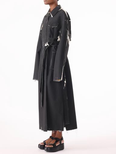 Jason Wu Collection PRE-ORDER Screen-Printed Soft Mikado Utility Trench Coat | Thumbnail 3