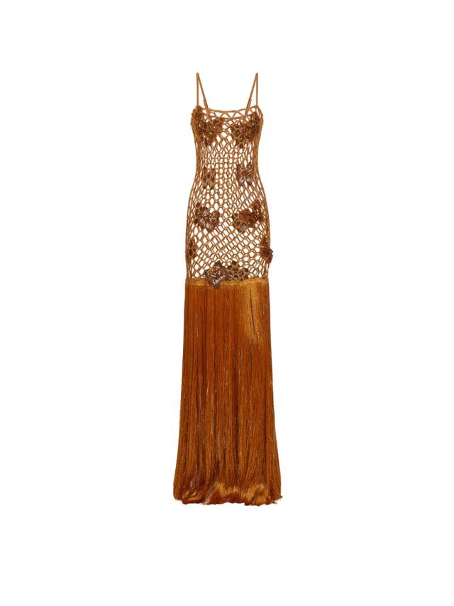 PRE-ORDER Embroidered Mesh Maxi Dress