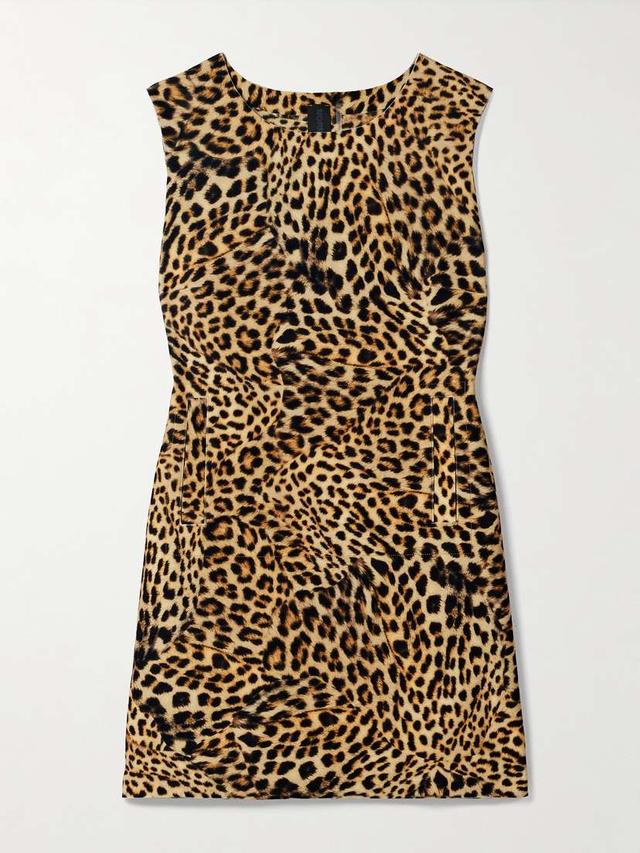 Cheetah-print Stretch-jersey Mini Dress