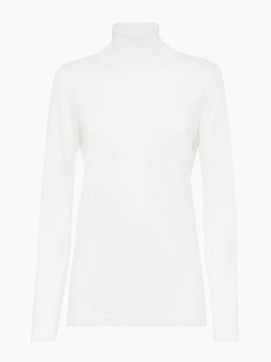 Cashmere and Silk Lightweight Turtleneck Sweater