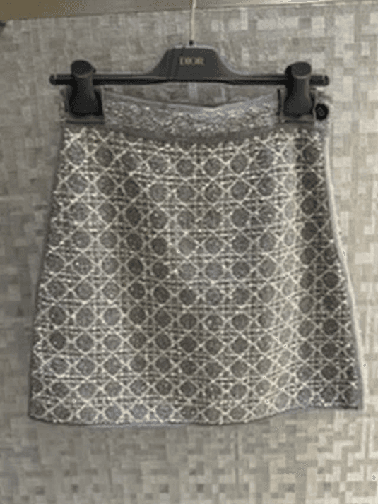 Macrocannage Miniskirt