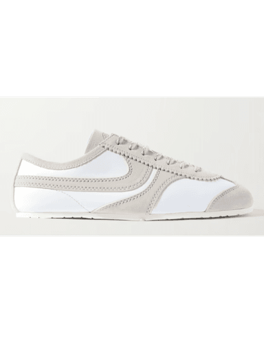 Dries Van Noten Suede-trimmed leather sneakers | Thumbnail 1