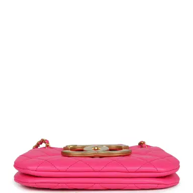 Chanel Chanel CC Mini Shoulder Bag Fuchsia Lambskin Antique Gold Hardware | Thumbnail 8 Chanel Chanel CC Mini Shoulder Bag Fuchsia Lambskin Antique Gold Hardware | Thumbnail 8