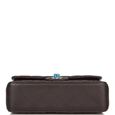 Chanel Chanel Dark Brown Quilted Lambskin Small Classic Double Flap Bag Light Gold Hardware | Thumbnail 6 Chanel Chanel Dark Brown Quilted Lambskin Small Classic Double Flap Bag Light Gold Hardware | Thumbnail 6