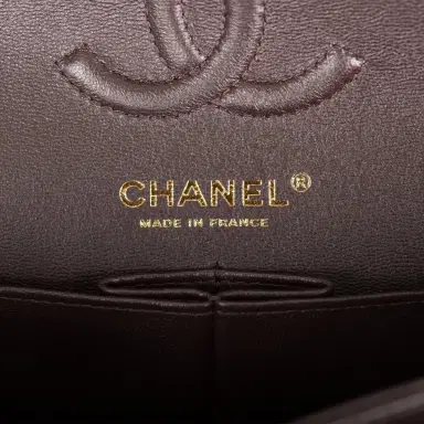 Chanel Chanel Dark Brown Quilted Lambskin Small Classic Double Flap Bag Light Gold Hardware | Thumbnail 8 Chanel Chanel Dark Brown Quilted Lambskin Small Classic Double Flap Bag Light Gold Hardware | Thumbnail 8