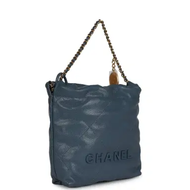 Chanel Chanel Mini 22 Bag Blue Caviar Gold Hardware | Thumbnail 2