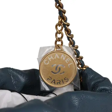 Chanel Chanel Mini 22 Bag Blue Caviar Gold Hardware | Thumbnail 8