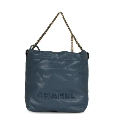 Chanel Chanel Mini 22 Bag Blue Caviar Gold Hardware | Thumbnail 1