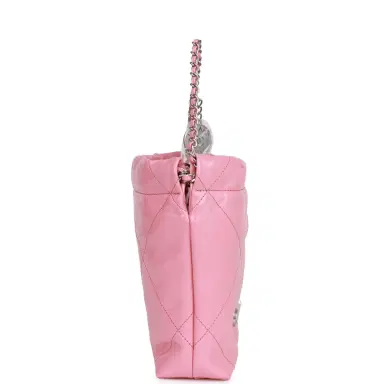 Chanel Chanel Mini 22 Bag Pink Calfskin Silver Hardware | Thumbnail 4 Chanel Chanel Mini 22 Bag Pink Calfskin Silver Hardware | Thumbnail 4