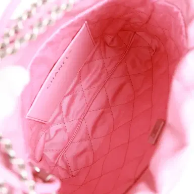 Chanel Chanel Mini 22 Bag Pink Calfskin Silver Hardware | Thumbnail 8 Chanel Chanel Mini 22 Bag Pink Calfskin Silver Hardware | Thumbnail 8