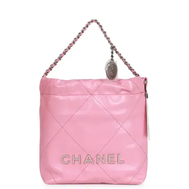Chanel Chanel Mini 22 Bag Pink Calfskin Silver Hardware | Thumbnail 1 Chanel Chanel Mini 22 Bag Pink Calfskin Silver Hardware | Thumbnail 1