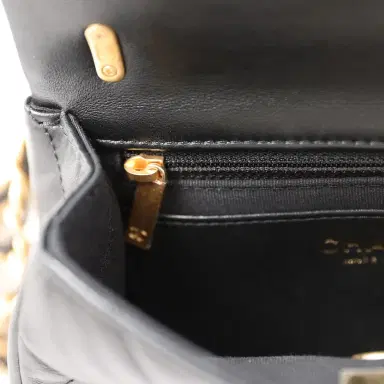Chanel Chanel Mini Charms Flap Bag Black Lambskin Brushed Gold Hardware | Thumbnail 11 Chanel Chanel Mini Charms Flap Bag Black Lambskin Brushed Gold Hardware | Thumbnail 11
