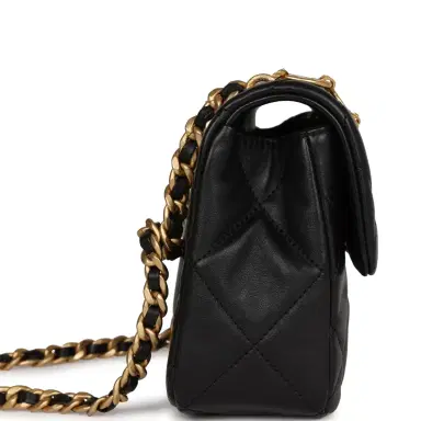 Chanel Chanel Mini Charms Flap Bag Black Lambskin Brushed Gold Hardware | Thumbnail 4 Chanel Chanel Mini Charms Flap Bag Black Lambskin Brushed Gold Hardware | Thumbnail 4