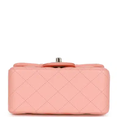 Chanel Chanel Mini Square Flap Pink Lambskin Light Gold Hardware | Thumbnail 6 Chanel Chanel Mini Square Flap Pink Lambskin Light Gold Hardware | Thumbnail 6