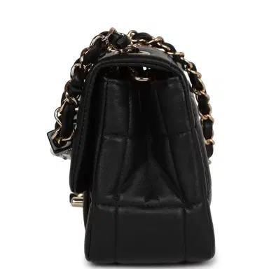Chanel Chanel Monaco Mini Square Flap Bag Black Lambskin Light Gold Hardware | Thumbnail 5 Chanel Chanel Monaco Mini Square Flap Bag Black Lambskin Light Gold Hardware | Thumbnail 5