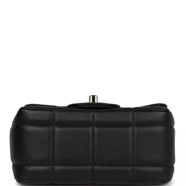 Chanel Chanel Monaco Mini Square Flap Bag Black Lambskin Light Gold Hardware | Thumbnail 6 Chanel Chanel Monaco Mini Square Flap Bag Black Lambskin Light Gold Hardware | Thumbnail 6