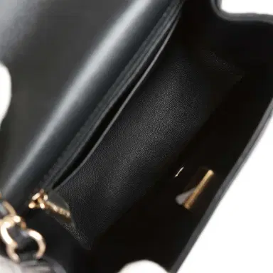 Chanel Chanel Monaco Mini Square Flap Bag Black Lambskin Light Gold Hardware | Thumbnail 8 Chanel Chanel Monaco Mini Square Flap Bag Black Lambskin Light Gold Hardware | Thumbnail 8