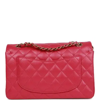 Chanel Chanel Small Classic Double Flap Fuchsia Caviar Light Gold Hardware | Thumbnail 4 Chanel Chanel Small Classic Double Flap Fuchsia Caviar Light Gold Hardware | Thumbnail 4