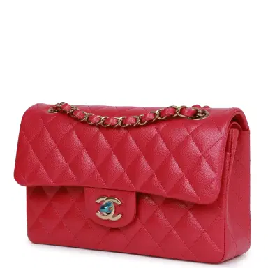 Chanel Chanel Small Classic Double Flap Fuchsia Caviar Light Gold Hardware | Thumbnail 5 Chanel Chanel Small Classic Double Flap Fuchsia Caviar Light Gold Hardware | Thumbnail 5