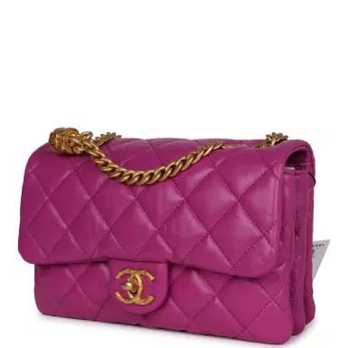 Chanel Chanel Small Crush Flap Bag Purple Shiny Aged Calfskin Brushed Gold Hardware | Thumbnail 5 Chanel Chanel Small Crush Flap Bag Purple Shiny Aged Calfskin Brushed Gold Hardware | Thumbnail 5