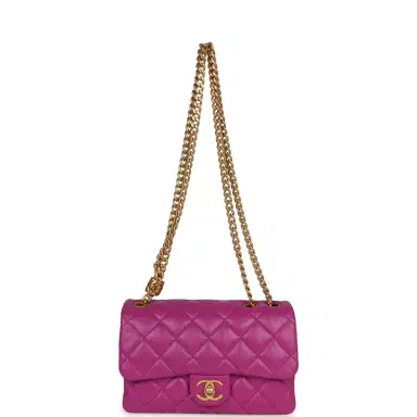 Chanel Chanel Small Crush Flap Bag Purple Shiny Aged Calfskin Brushed Gold Hardware | Thumbnail 7 Chanel Chanel Small Crush Flap Bag Purple Shiny Aged Calfskin Brushed Gold Hardware | Thumbnail 7