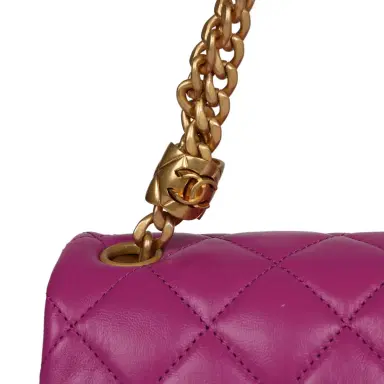 Chanel Chanel Small Crush Flap Bag Purple Shiny Aged Calfskin Brushed Gold Hardware | Thumbnail 8 Chanel Chanel Small Crush Flap Bag Purple Shiny Aged Calfskin Brushed Gold Hardware | Thumbnail 8