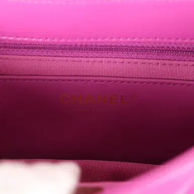 Chanel Chanel Small Crush Flap Bag Purple Shiny Aged Calfskin Brushed Gold Hardware | Thumbnail 10 Chanel Chanel Small Crush Flap Bag Purple Shiny Aged Calfskin Brushed Gold Hardware | Thumbnail 10