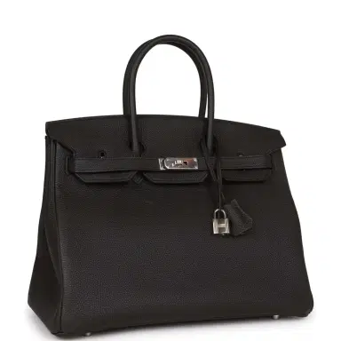 HERMÈS Hermes Birkin 35 Black Togo Palladium Hardware | Thumbnail 2 HERMÈS Hermes Birkin 35 Black Togo Palladium Hardware | Thumbnail 2