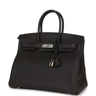 HERMÈS Hermes Birkin 35 Black Togo Palladium Hardware | Thumbnail 3 HERMÈS Hermes Birkin 35 Black Togo Palladium Hardware | Thumbnail 3