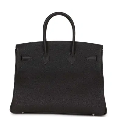 HERMÈS Hermes Birkin 35 Black Togo Palladium Hardware | Thumbnail 5 HERMÈS Hermes Birkin 35 Black Togo Palladium Hardware | Thumbnail 5