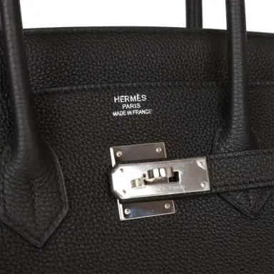 HERMÈS Hermes Birkin 35 Black Togo Palladium Hardware | Thumbnail 7 HERMÈS Hermes Birkin 35 Black Togo Palladium Hardware | Thumbnail 7
