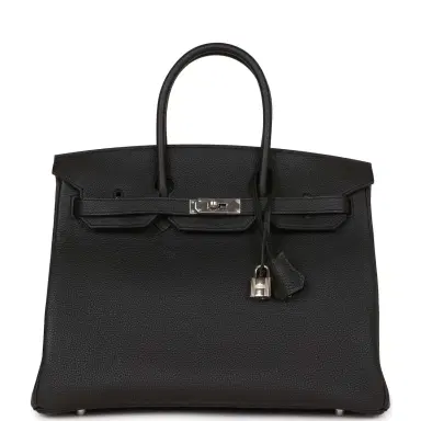 HERMÈS Hermes Birkin 35 Black Togo Palladium Hardware | Thumbnail 1 HERMÈS Hermes Birkin 35 Black Togo Palladium Hardware | Thumbnail 1