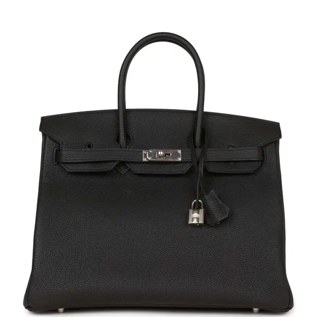 hermes Hermes Birkin 35 Black Togo Palladium Hardware