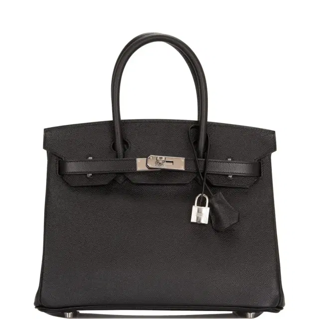 hermes Hermes Black Epsom Birkin 30cm Palladium Hardware