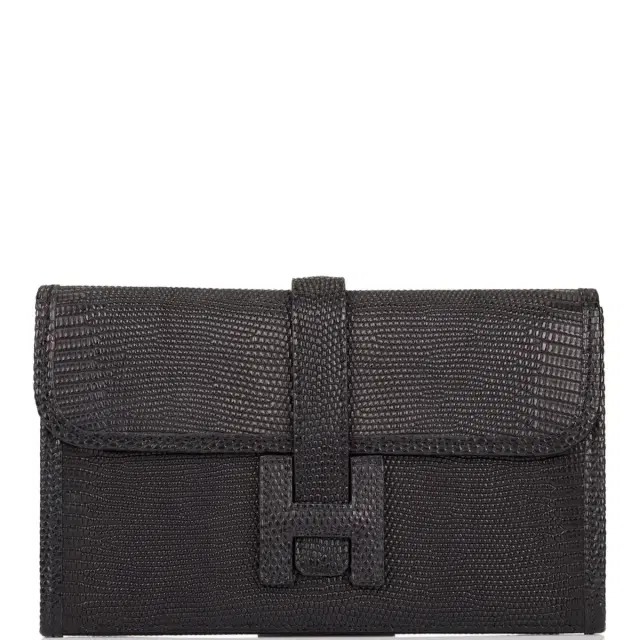 Hermes Black Lizard Mini Jige 20cm (Preloved - Excellent)